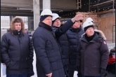 Губернатор Андрей Травников доложил полпреду в СФО Анатолию Серышеву о ходе строительства новой ледовой арены