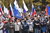 Новосибирцы вместе со всей страной отметили годовщину воссоединения России с ДНР, ЛНР, Запорожской и Херсонской областями митингом-концертом