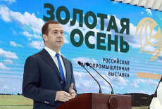 Дмитрий Медведев на открытии выставки "Золотая осень-2017"