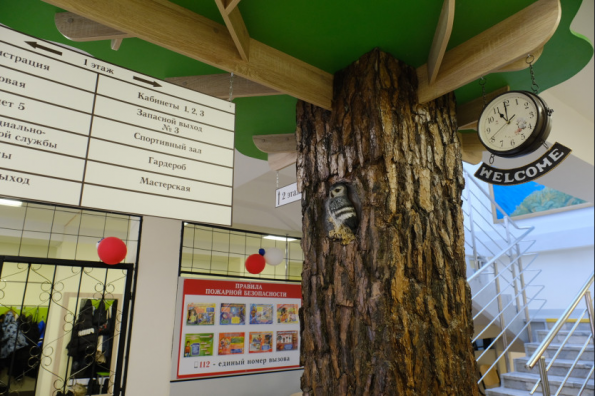 После капремонта в школе села Вагайцево «выросло» дерево-навигатор 