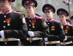 Юные казаки-кадеты посоревнуются в надевании средств индивидуальной защиты