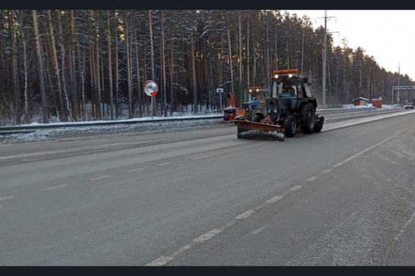 Более 12 километров снегозадерживающих траншей и заборов установлено на автодорогах области для безопасного движения